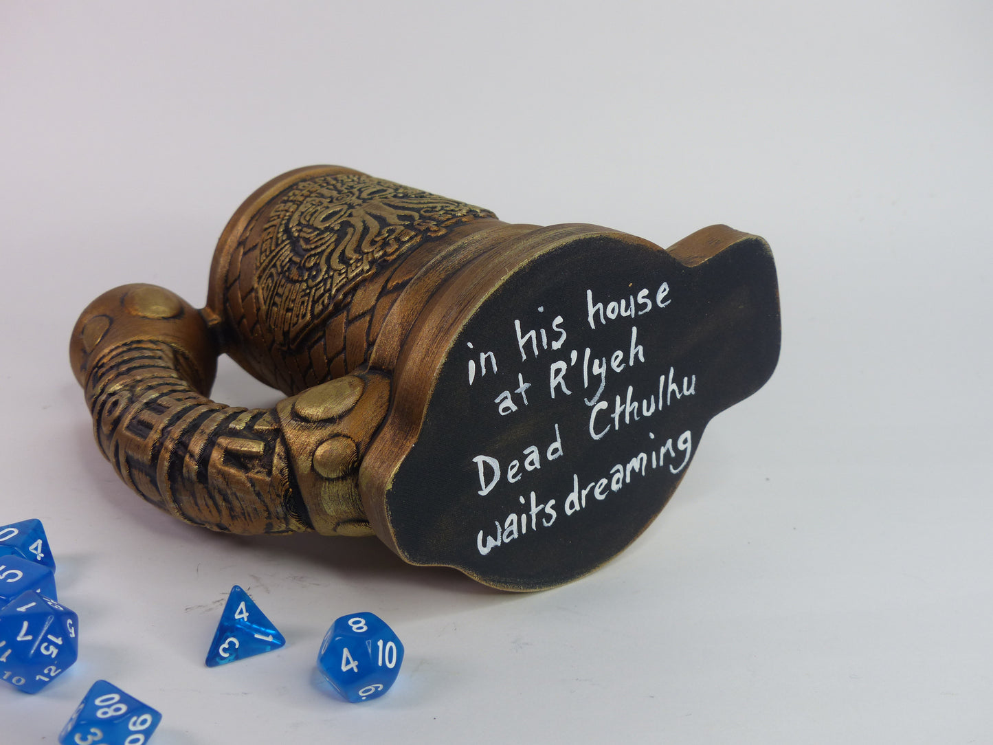 Cthulhu Can Cosy/Cozy DnD Dice Tower - 3D printed and hand painted - Can be personalised!