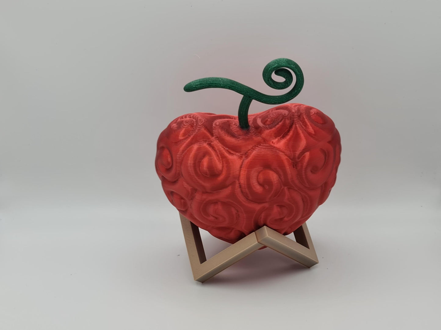 3D Printed One Piece Devil Fruit with stand - Heart - Ope Ope No Mi - Trafalgar D. Water Law's Fruit