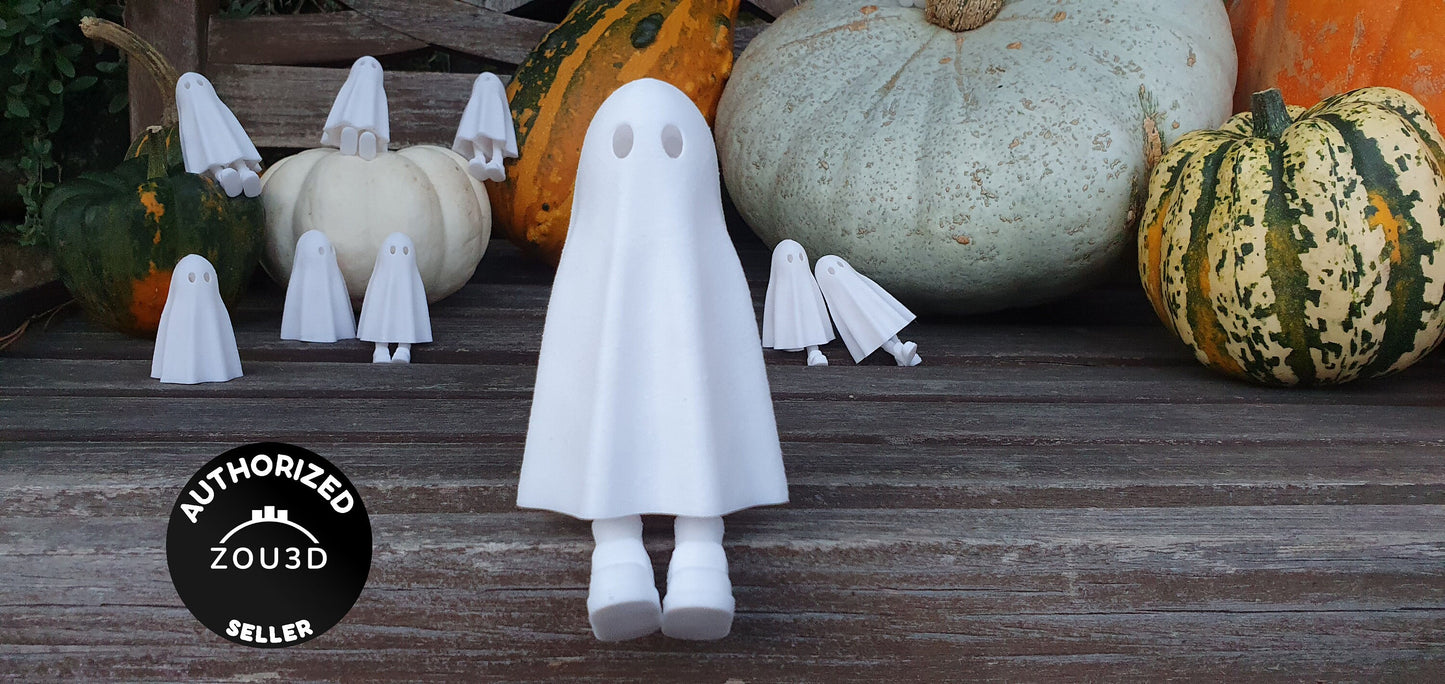 Cute Halloween Zou Ghost with Hidden Legs (as seen on tik tok) - Now with Sunglasses!