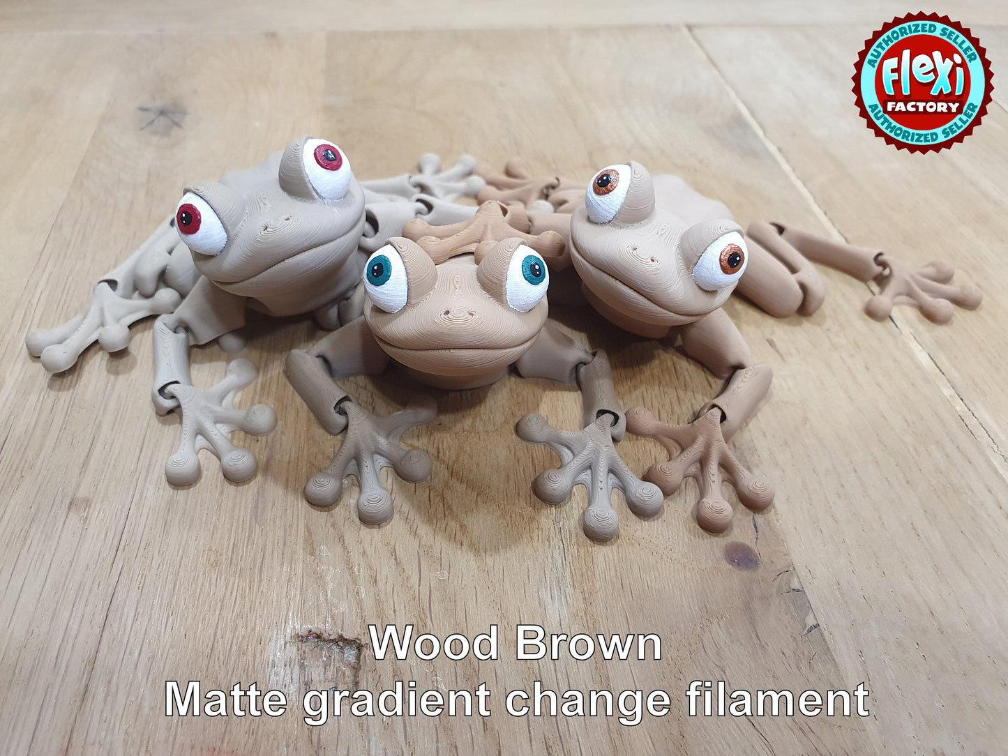 Cute Flexi Frog -  Articulated Flexible 3D Print. Professionally Hand painted finishing details