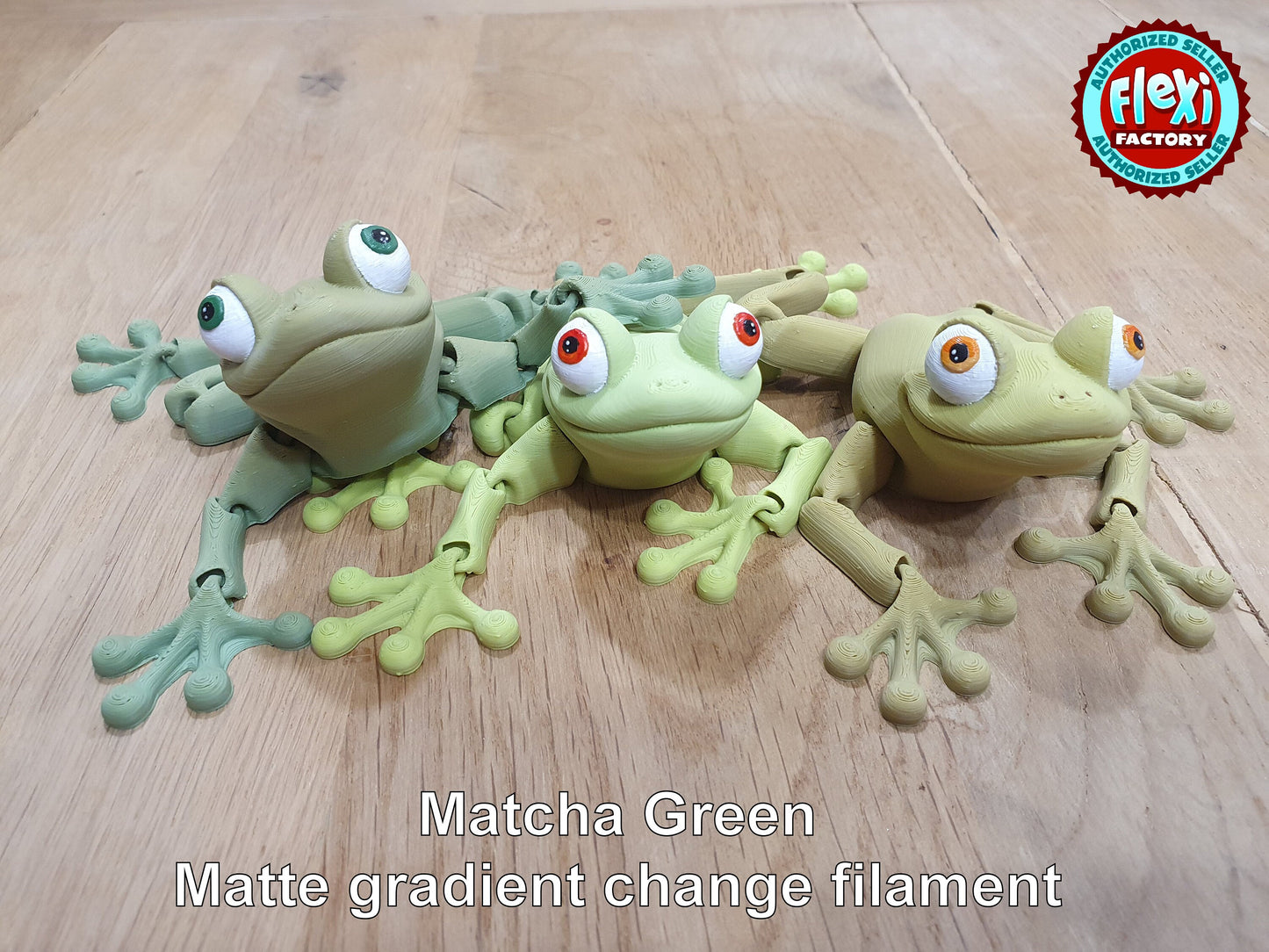 Cute Flexi Frog -  Articulated Flexible 3D Print. Professionally Hand painted finishing details