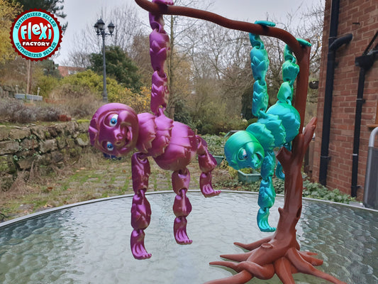 Cute Flexi Sloth -  Articulated Flexible 3D Print. Professionally Hand painted finishing details