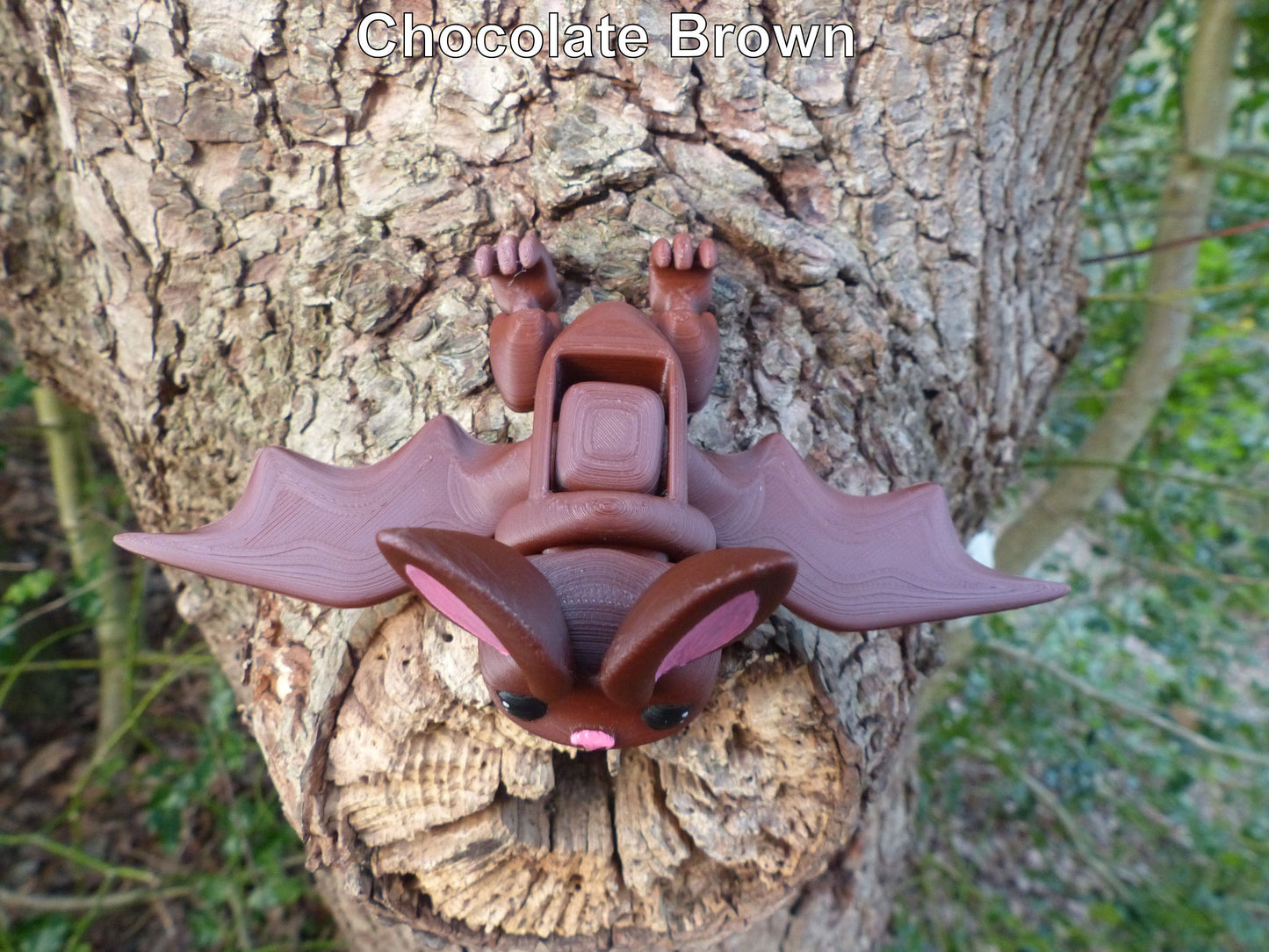 Flapping Long Eared Bat - Articulated Flexible 3D Print - Professionally Hand painted finishing details