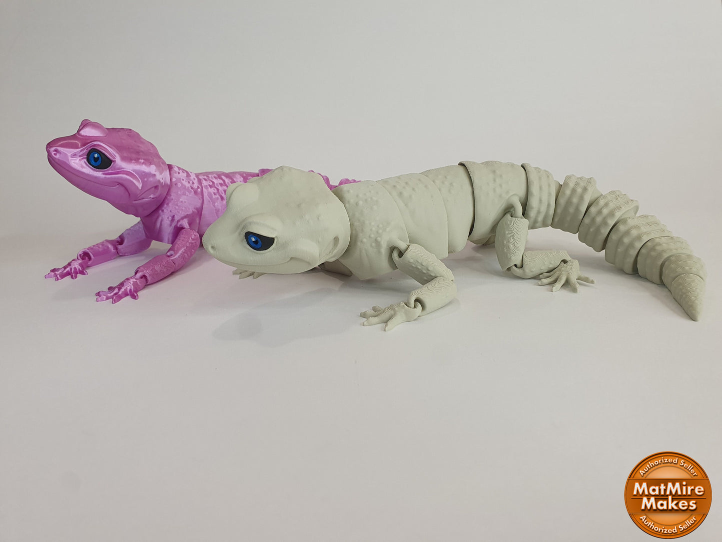 Leopard Gecko - Articulated Flexible 3D Print - Professionally Hand painted finishing details, can be printed any colour you like!