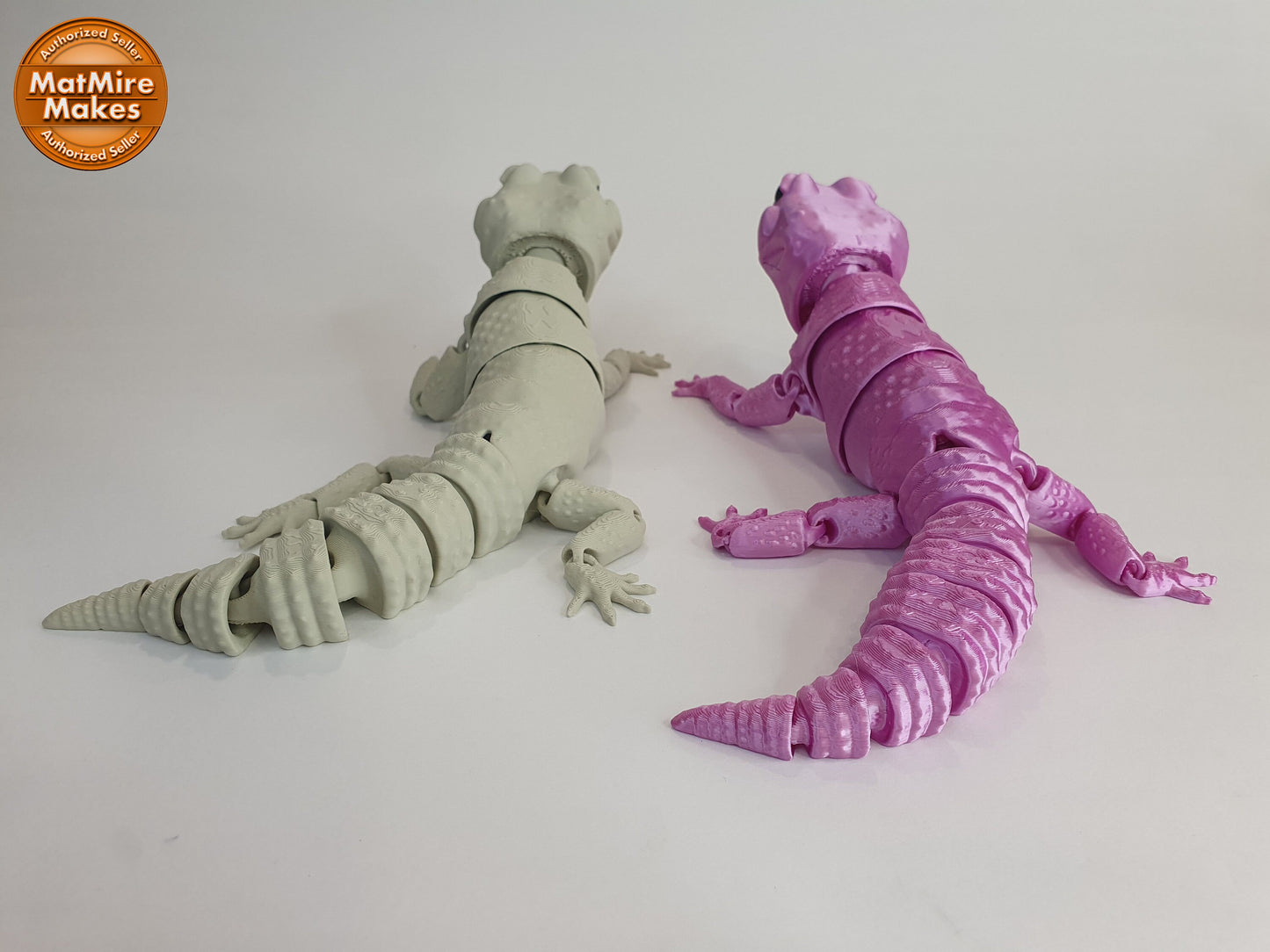 Leopard Gecko - Articulated Flexible 3D Print - Professionally Hand painted finishing details, can be printed any colour you like!