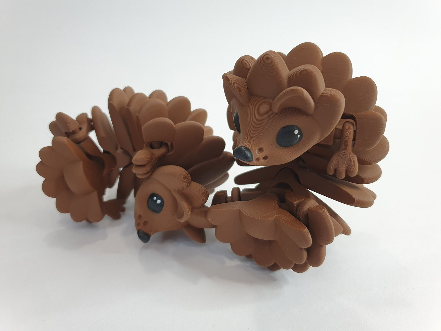 Cute Hedgehog - Articulated Flexible 3D Print. Professionally Hand painted finishing details- can print in any colour you like