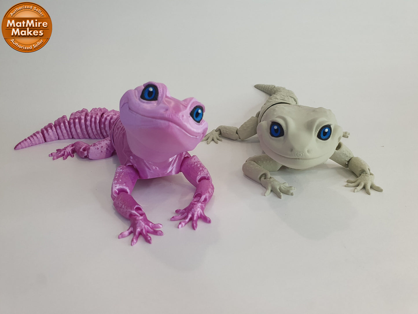 Leopard Gecko - Articulated Flexible 3D Print - Professionally Hand painted finishing details, can be printed any colour you like!