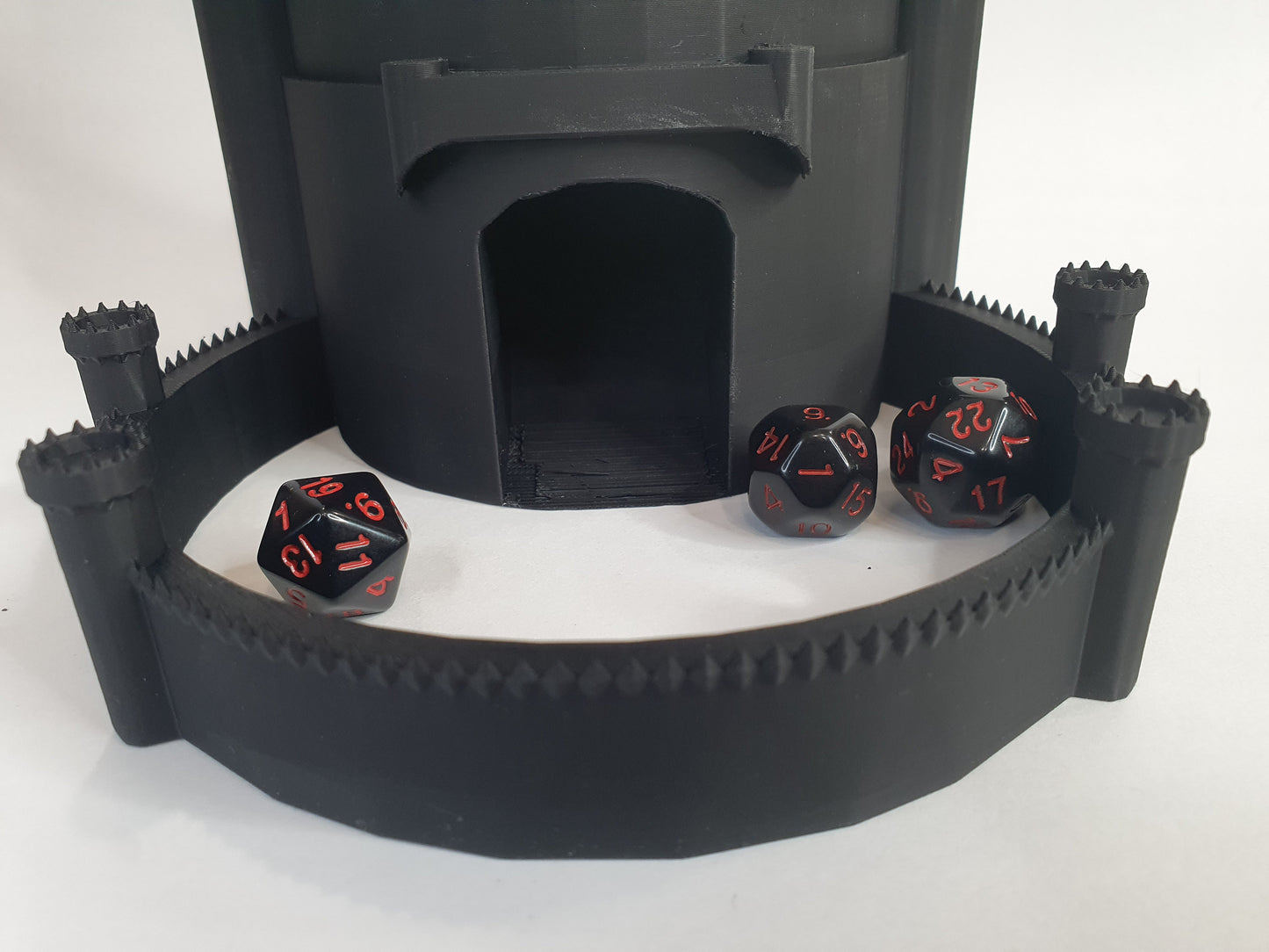 Epic Barad-Dur magnetic Dice Tower - compatible with regular D20 size - Dark Lord Saurons Tower Lord of the Rings