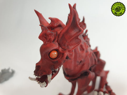 Good Boi Hellhound - Articulated Flexible 3D Print. Professionally Hand painted finishing details- can print in any colour you like