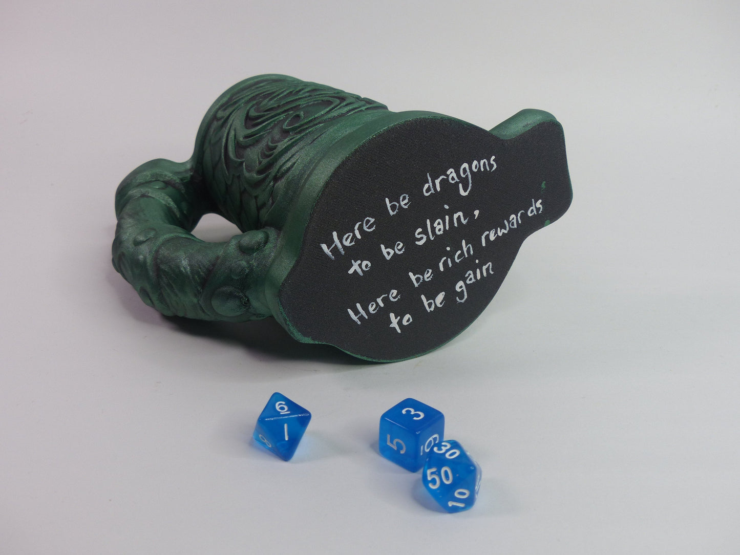 Dragon Crest Can Cosy/Cozy DnD Dice Tower - 3D printed and hand painted - Can be personalised!