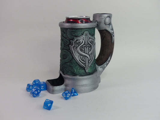 Snake Crest Can Cosy/Cozy DnD Dice Tower - 3D printed and hand painted - Can be personalised!