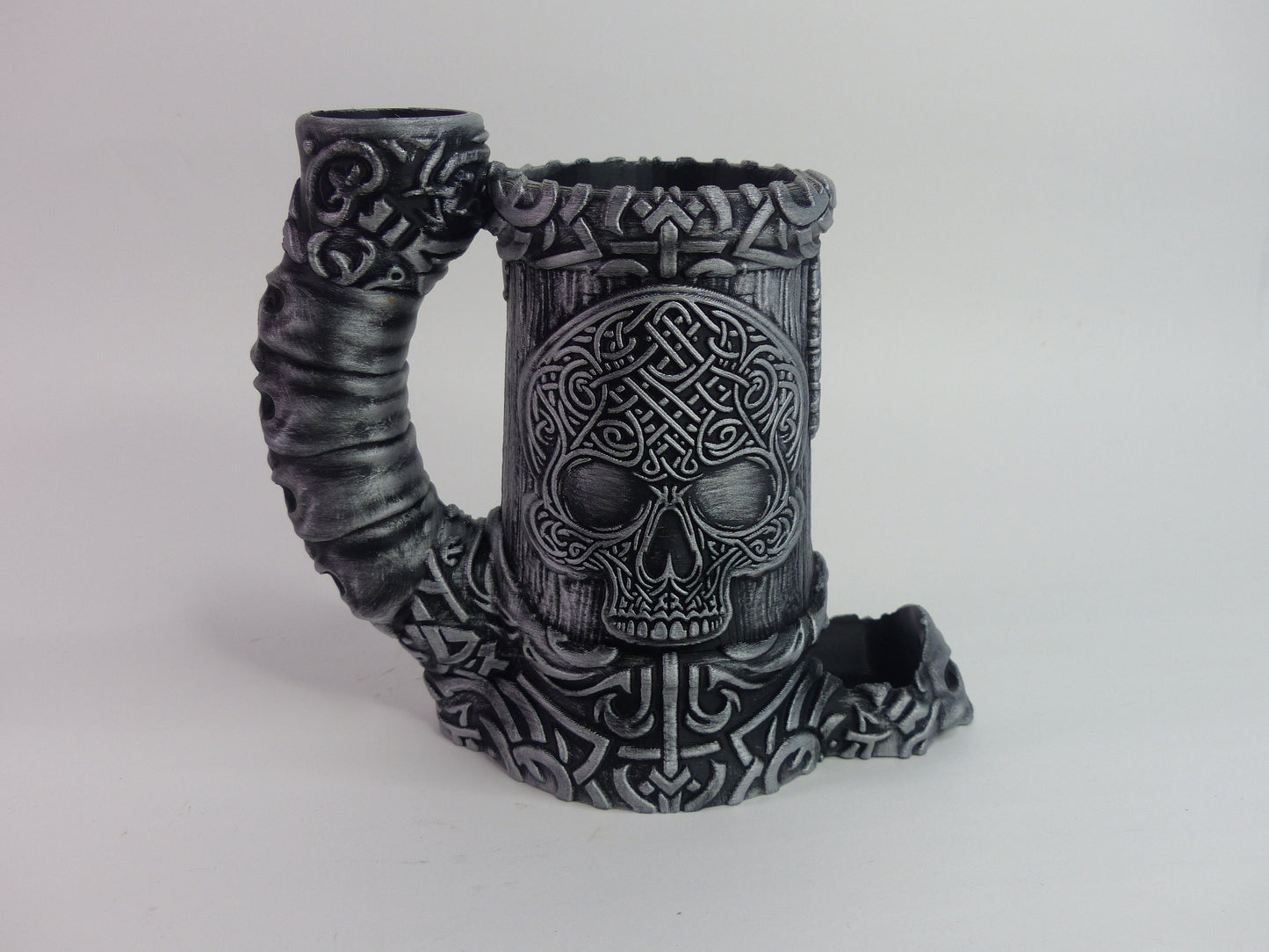 Celtic Skull Can Cosy/Cozy DnD Dice Tower - 3D printed and hand painted - Can be personalised!