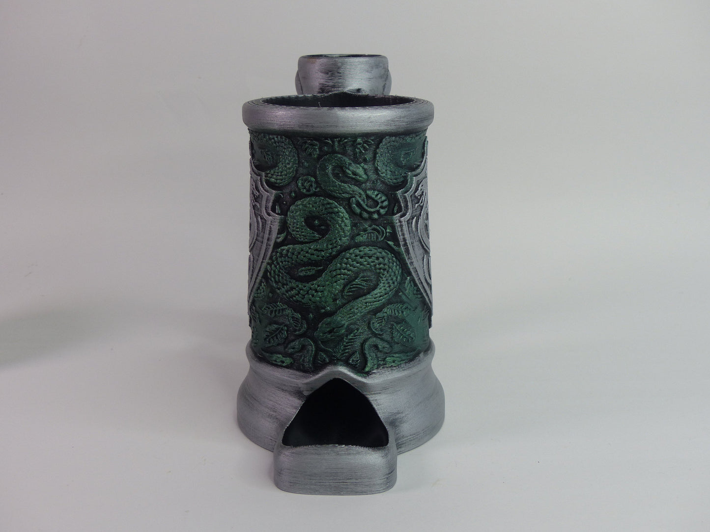 Snake Crest Can Cosy/Cozy DnD Dice Tower - 3D printed and hand painted - Can be personalised!