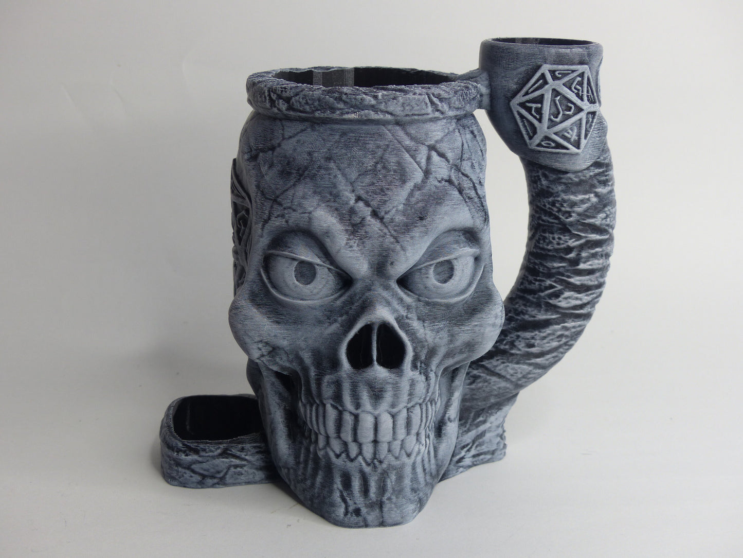 Skull Can Cosy/Cozy DnD Dice Tower - 3D printed and hand painted - Can be personalised!