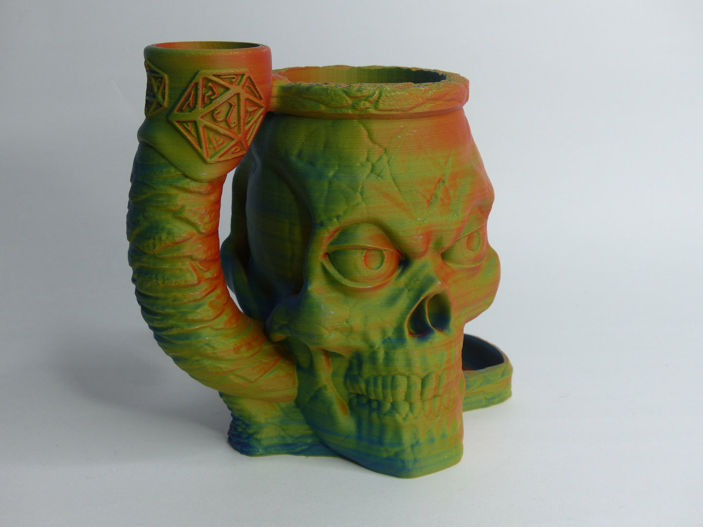 Skull Can Cosy/Cozy DnD Dice Tower - 3D printed and hand painted - Can be personalised!